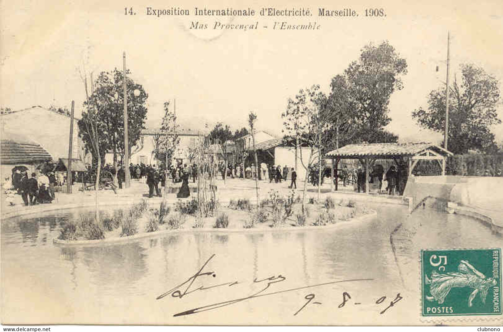CPA -MARSEILLE - EXPO INT. D'ELECTRICITE 1908 - MAS PROVENCAL - Weltausstellung Elektrizität 1908 U.a.