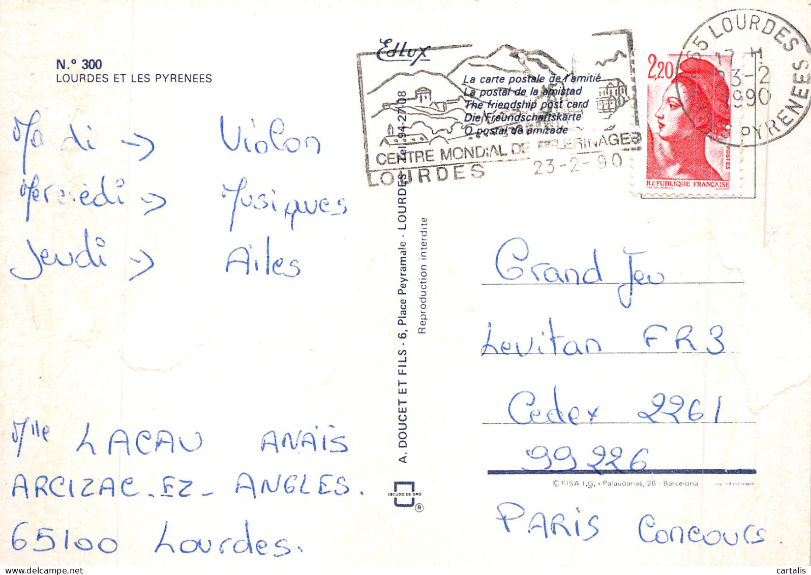 65-LOURDES-N° 4407-D/0385 - Lourdes