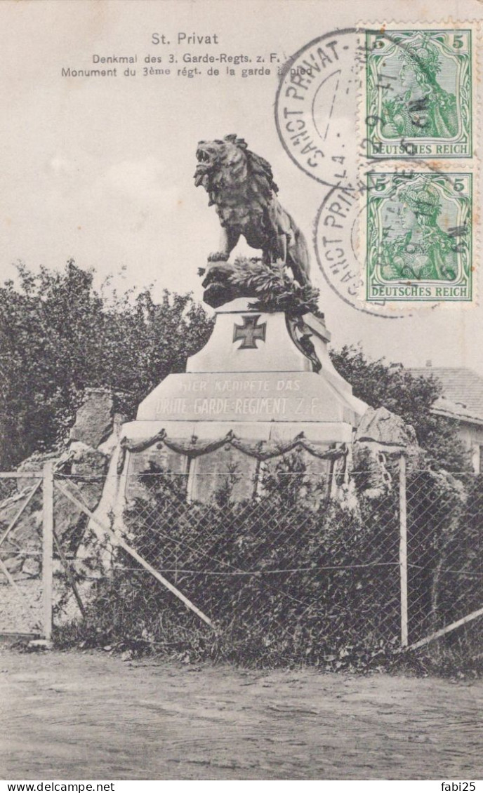 SAINT PRIVAT MONUMENT DU 3EME REGIMENT DE LA GARDE A PIED - Autres & Non Classés