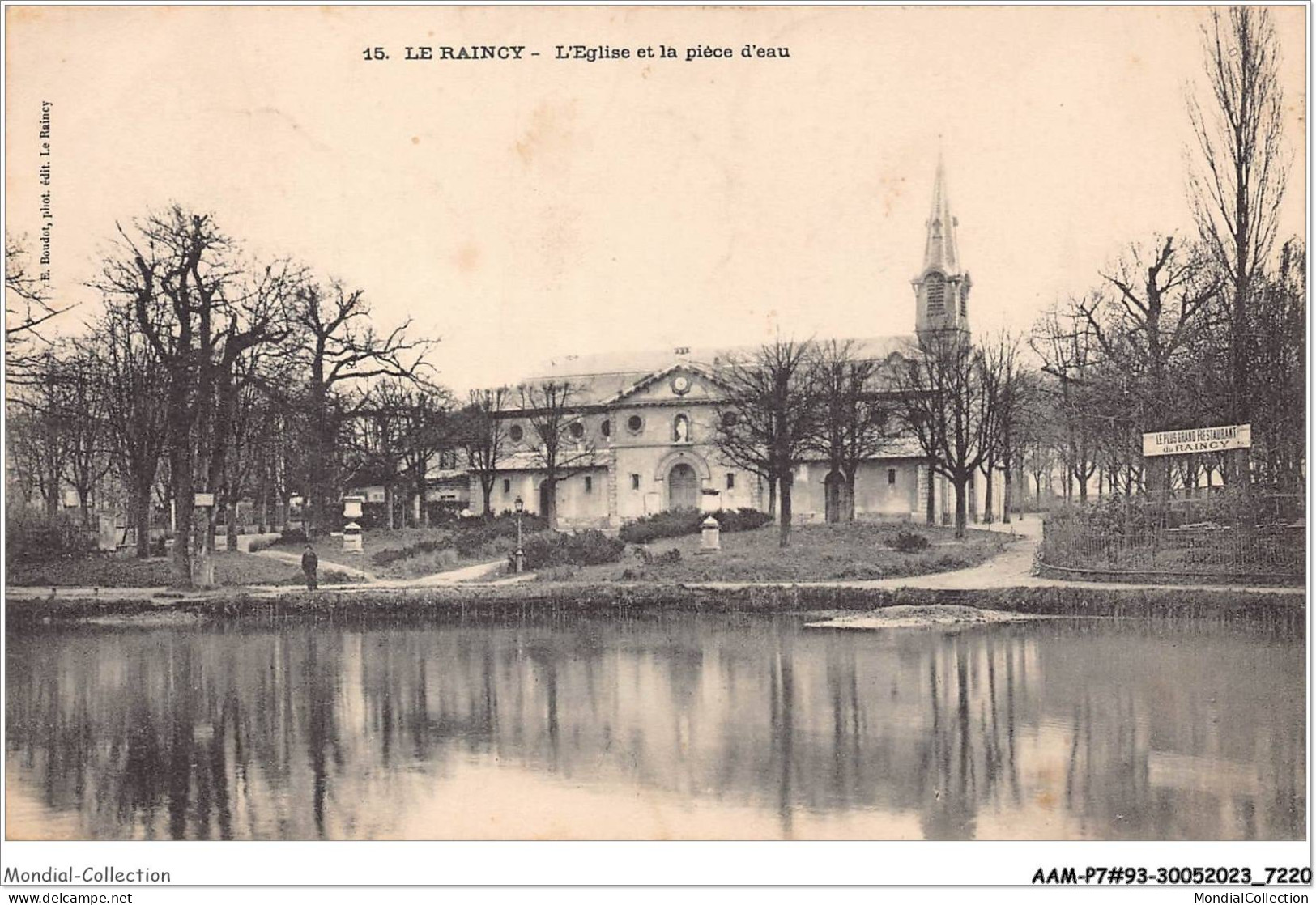 AAMP7-93-0616 - LE RAINCY - L'eglise Et La Piece D'eau - Le Raincy