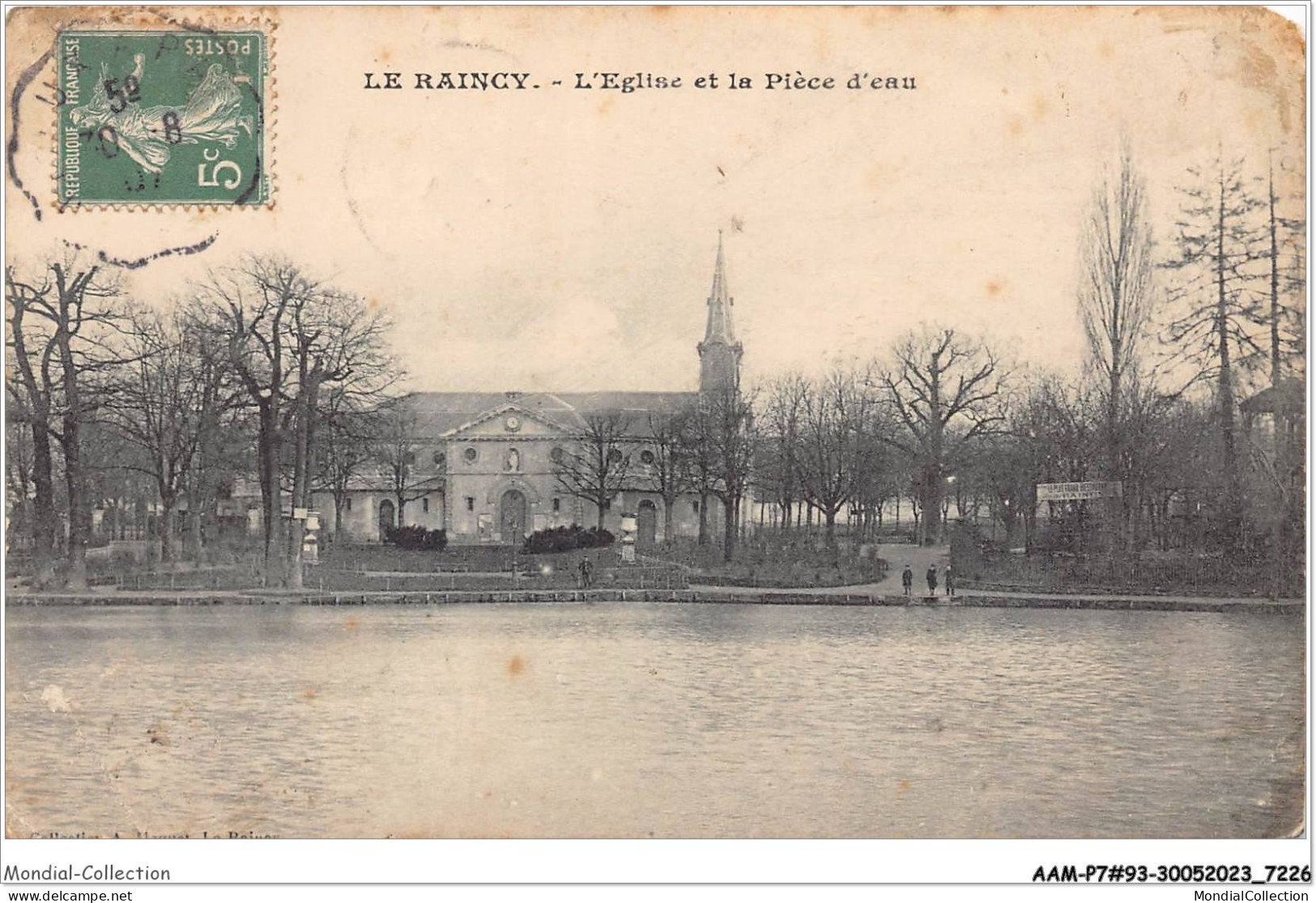 AAMP7-93-0619 - LE RAINCY - L'eglise Et La Piece D'eau - Le Raincy