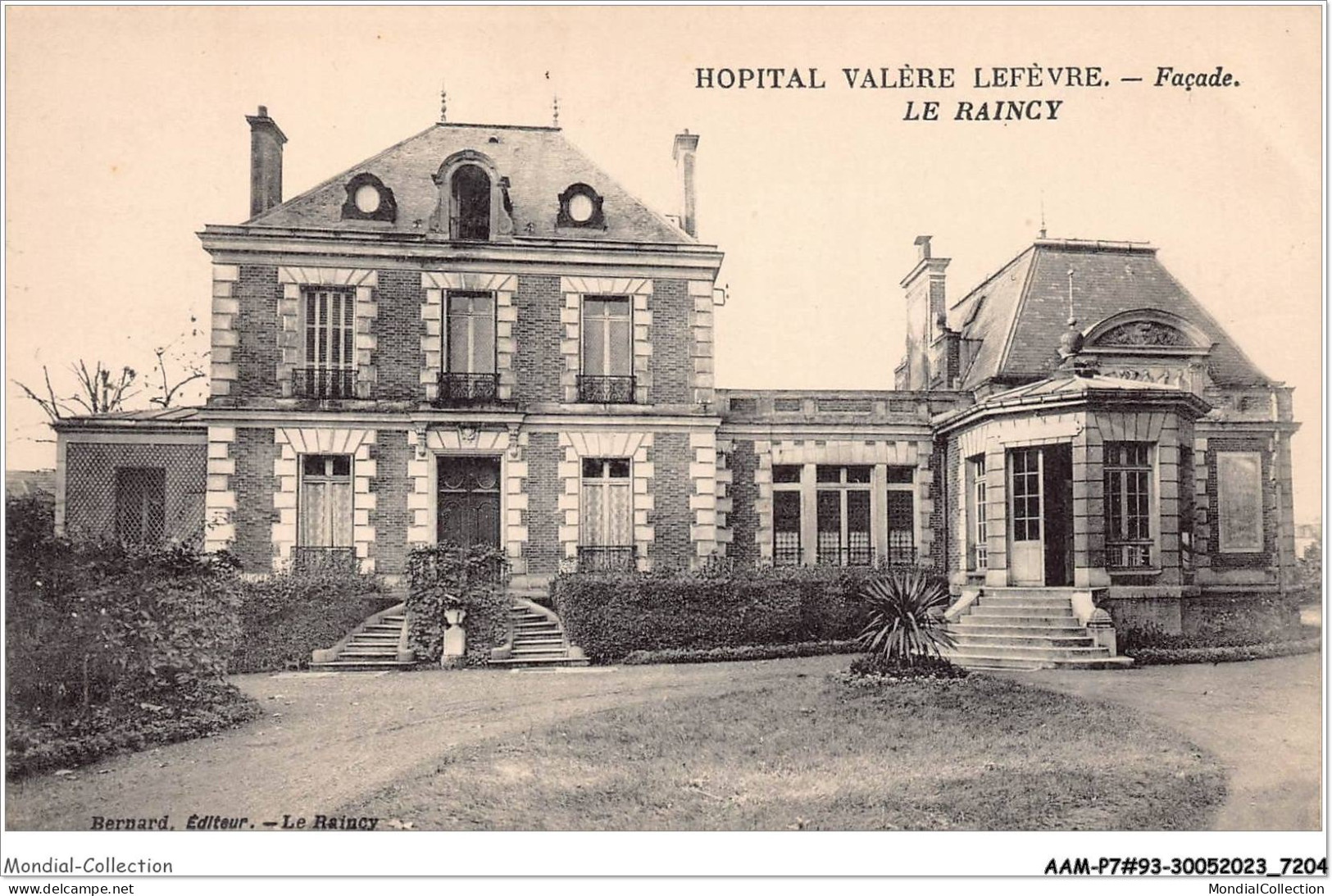 AAMP7-93-0608 - LE RAINCY - Hopital Valere Lefevre - Facade  - Le Raincy