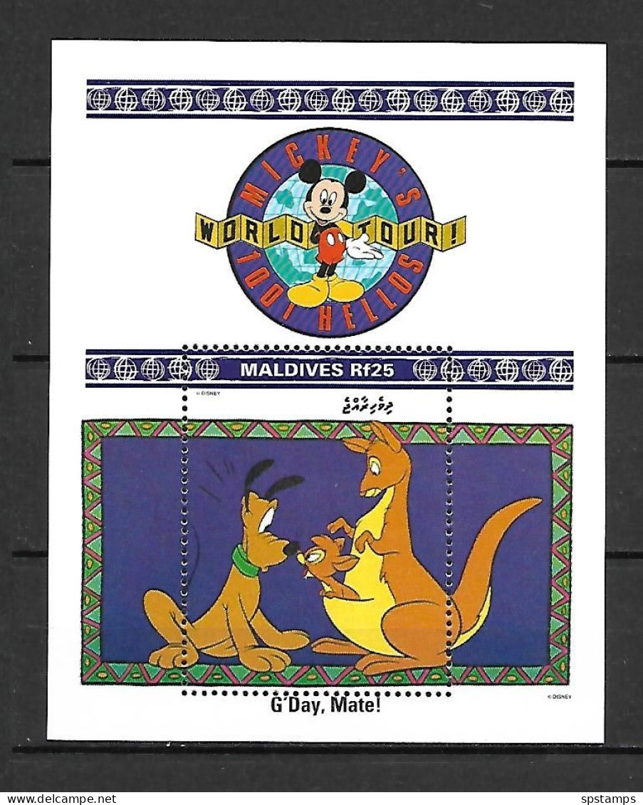 Disney Maldives 1992 World Tour - G' Day, Mate MS MNH - Disney