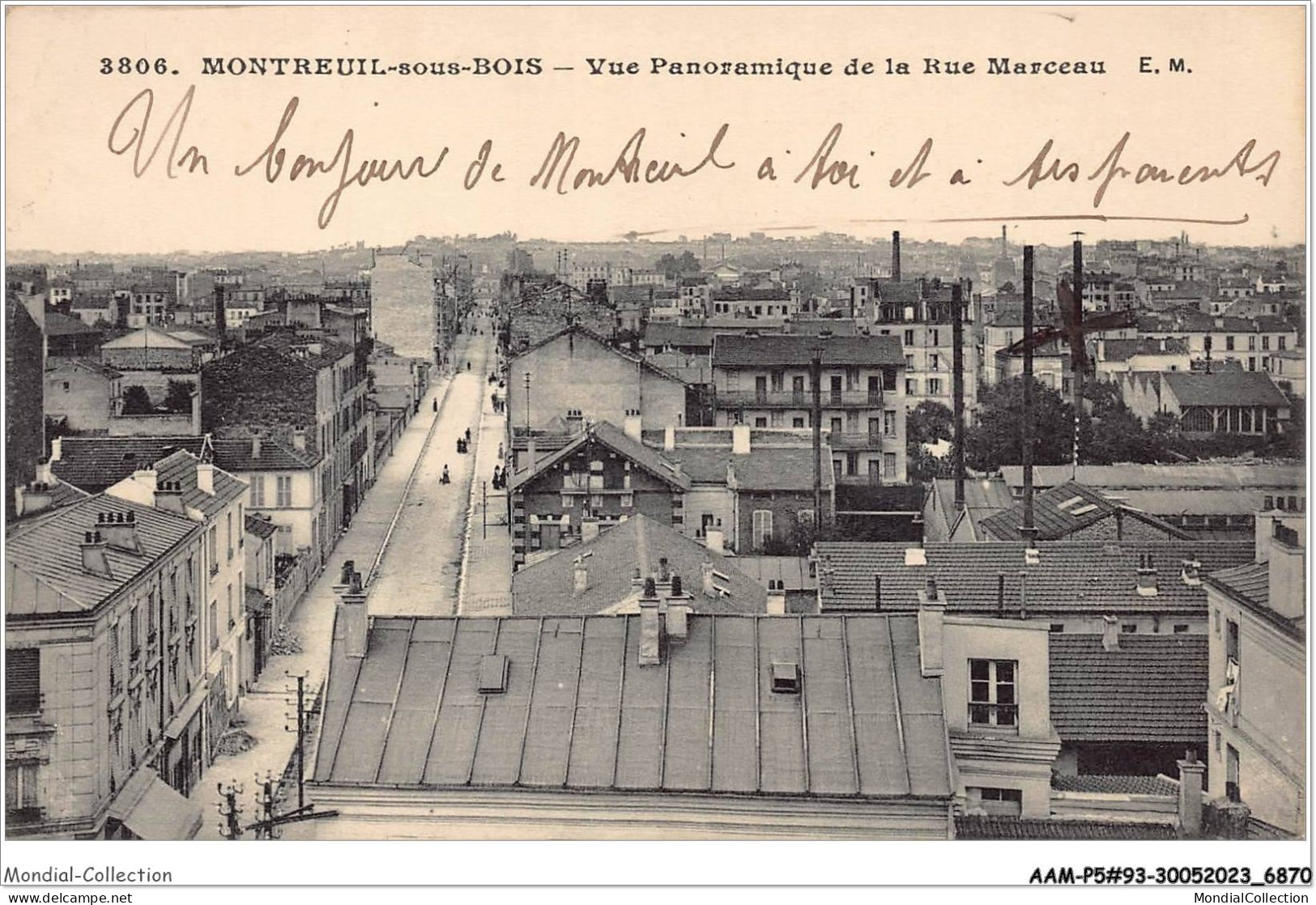 AAMP5-93-0436 - MONTREUIL-SOUS-BOIS - Vue Panoramique De La Rue Marceau - Montreuil