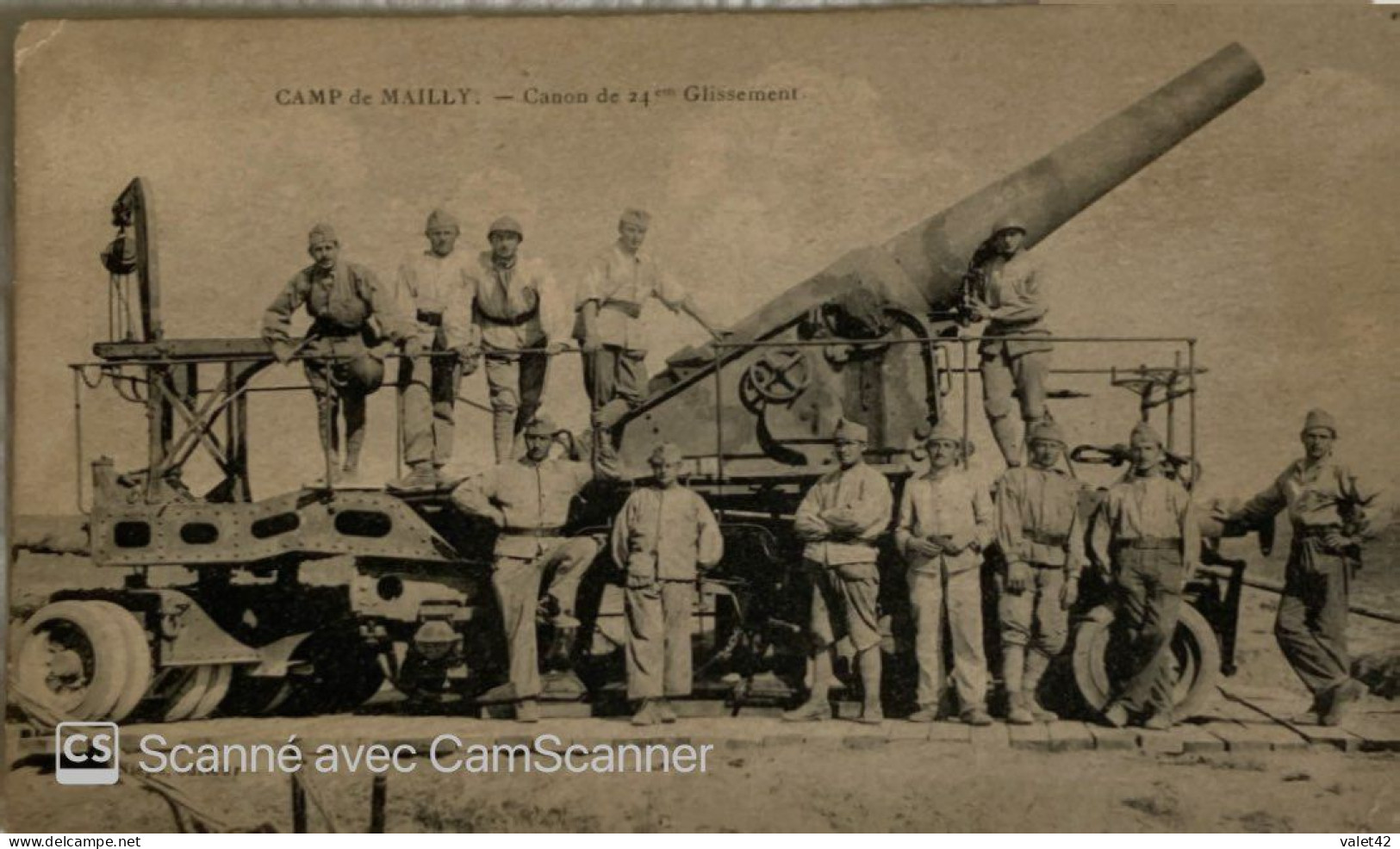 10  CAMP DE MAILLY CANON DE 24 Em GLISSEMENT - Mailly-le-Camp