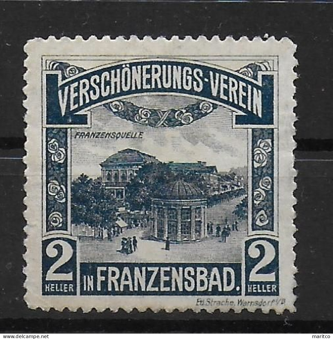 Österreich Verschönderungs Verein Franzensbad Cinderella Werbemarke Propaganda Vignet - Fantasy Labels