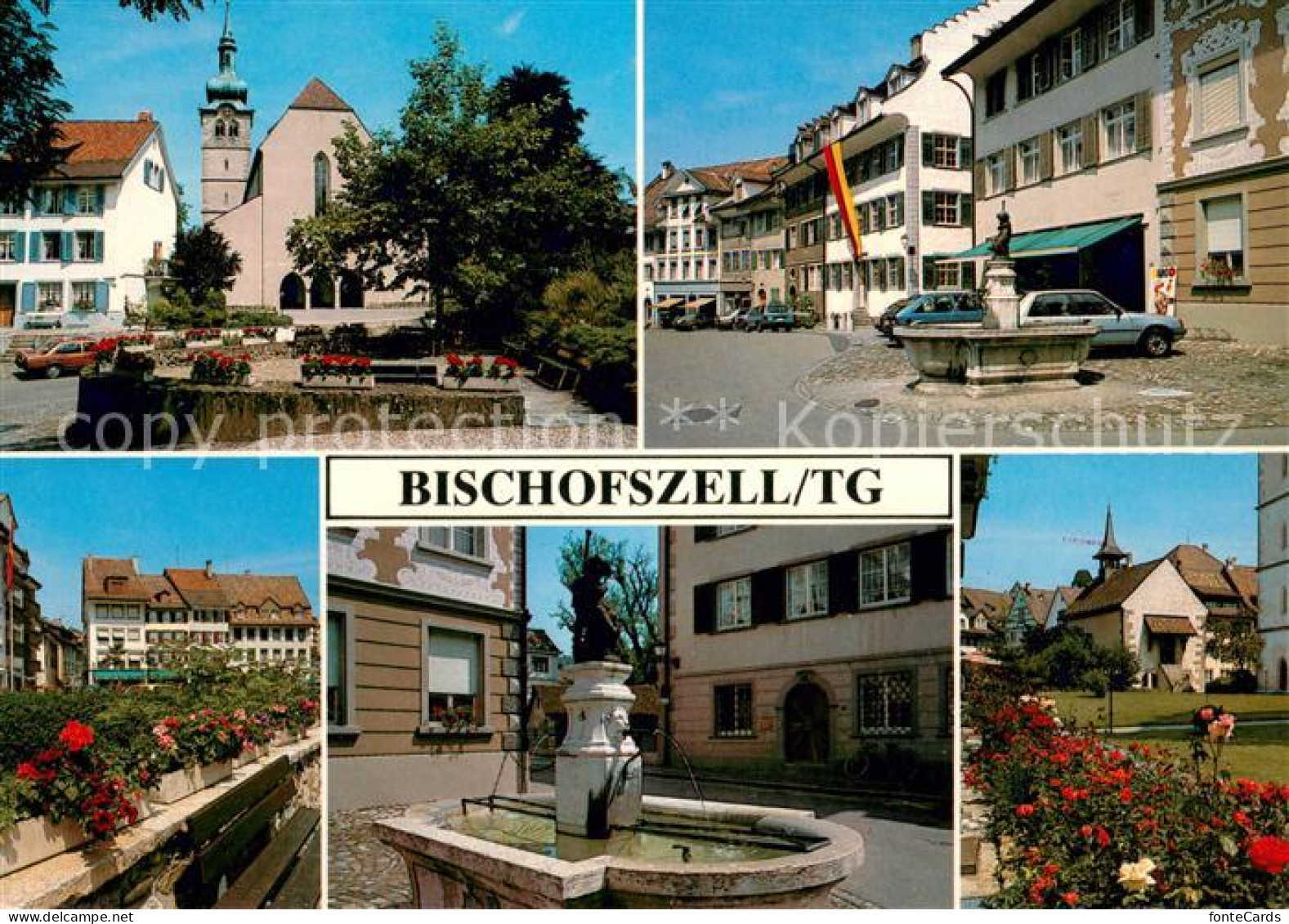 13628150 Bischofszell Ortsmotive Brunnen Kirche Bischofszell - Sonstige & Ohne Zuordnung