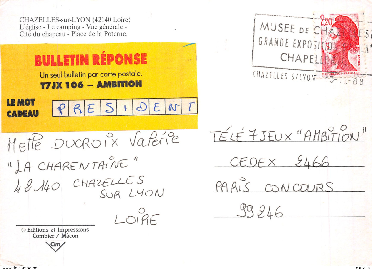 42-CHAZELLES SUR LYON-N° 4408-B/0123 - Other & Unclassified