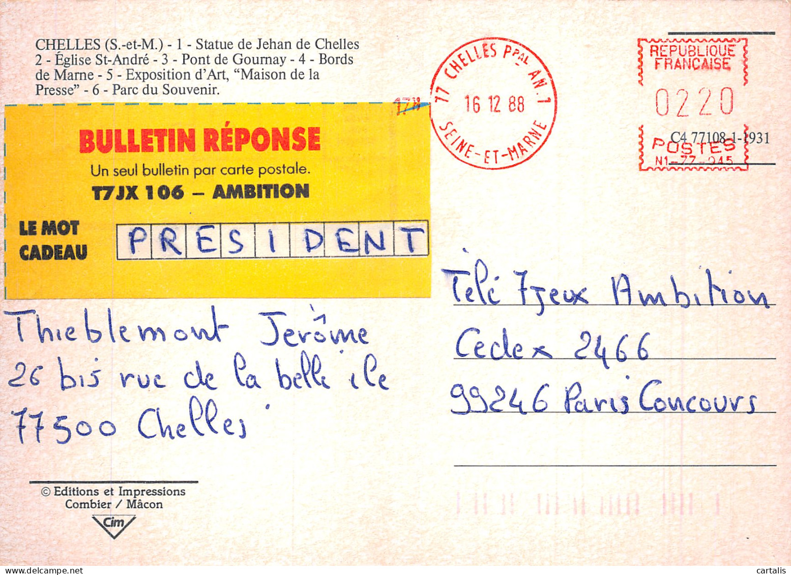 77-CHELLES-N° 4408-B/0113 - Other & Unclassified