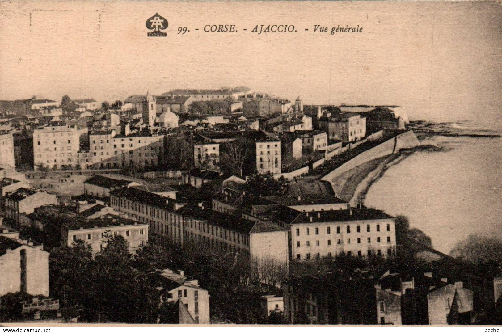 N°1152 W -cpa Ajaccio -vue Générale- - Ajaccio