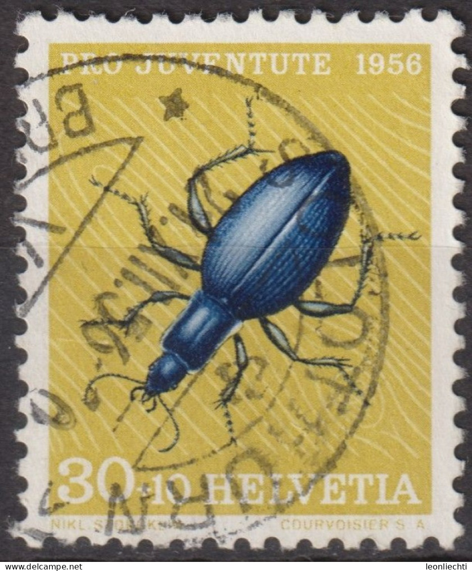 1956 Schweiz Pro Juventute ° Zum:CH J166,Yt:CH 584, Mi:CH 635, Blauer Laufkäfer, Insekten - Used Stamps