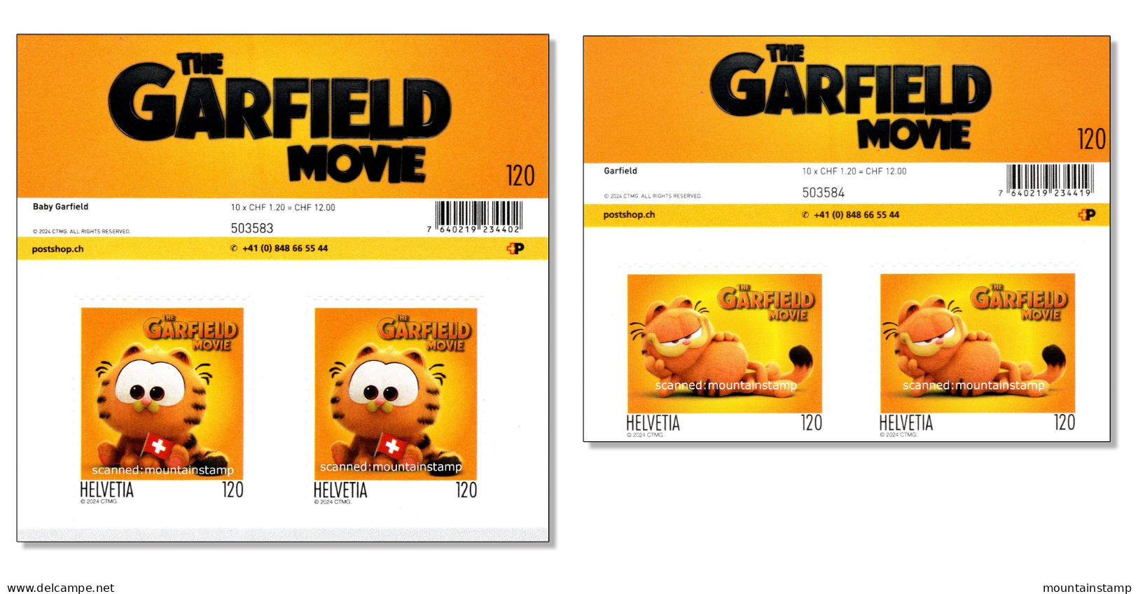 Switzerland 2024 (2/24) Garfield - Kino Film - Film De Cinéma - Pellicola Cinematografica - Cinema Film MNH ** Barecode - Ungebraucht