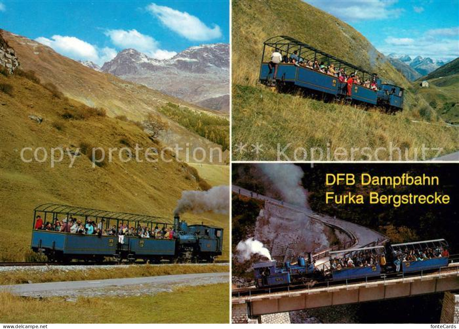 13627881 Furka-Oberalp-Bahn Dampfzug Der Dampfbahn Furka Bergstrecke AG Mit Damp - Andere & Zonder Classificatie