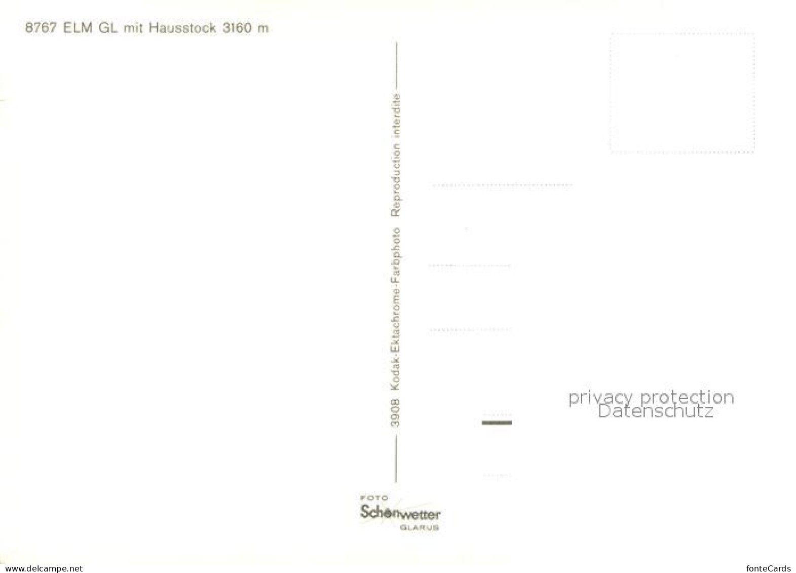 13627863 Elm GL Ortsansicht Mit Kirche Blick Zum Hausstock Glarner Alpen Elm GL - Altri & Non Classificati