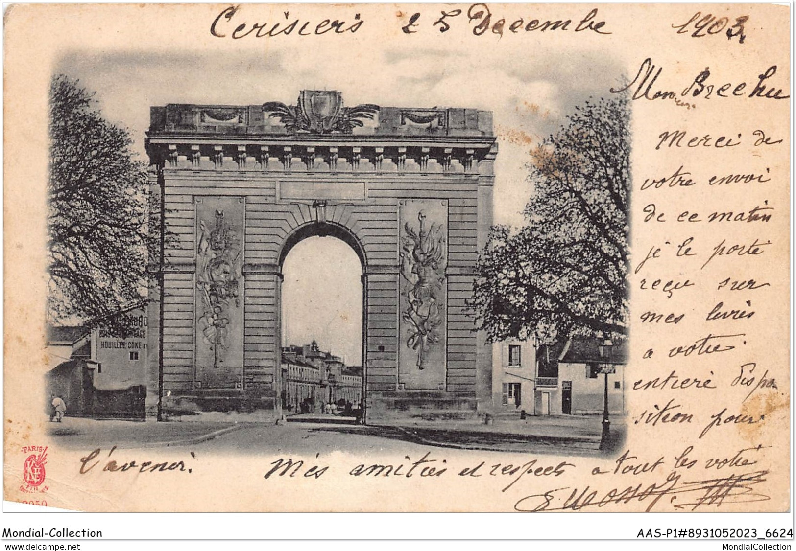 AASP1-0041 - CERISIERS - Une Porte De La Ville - Cerisiers