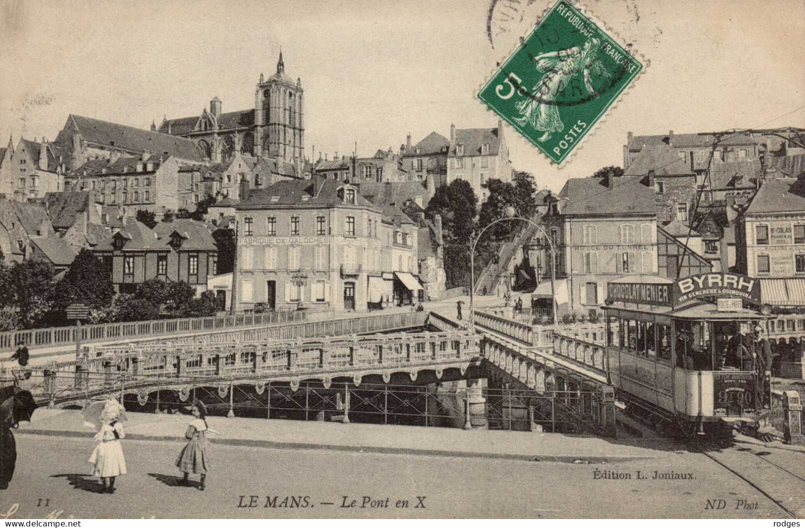 72 , Cpa LE MANS , 11 , Le Pont En X ( Tramway)    (14522.V24) - Le Mans