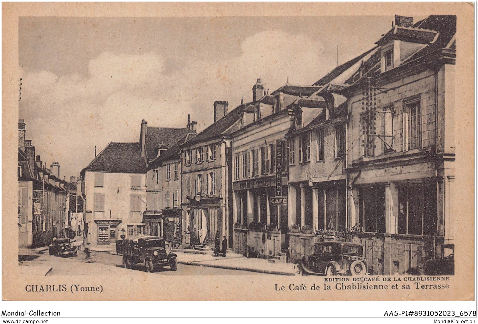 AASP1-0020 - CHABLIS - Le Café De La CHABLISienne Et Sa Terrasse - Chablis