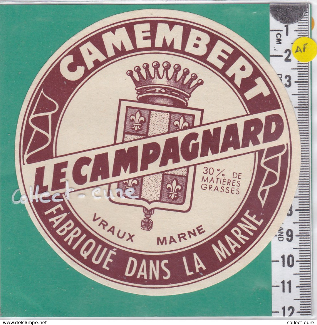 C1180 FROMAGE  CAMEMBERT LE CAMPAGNARD VRAUX MARNE  - Kaas