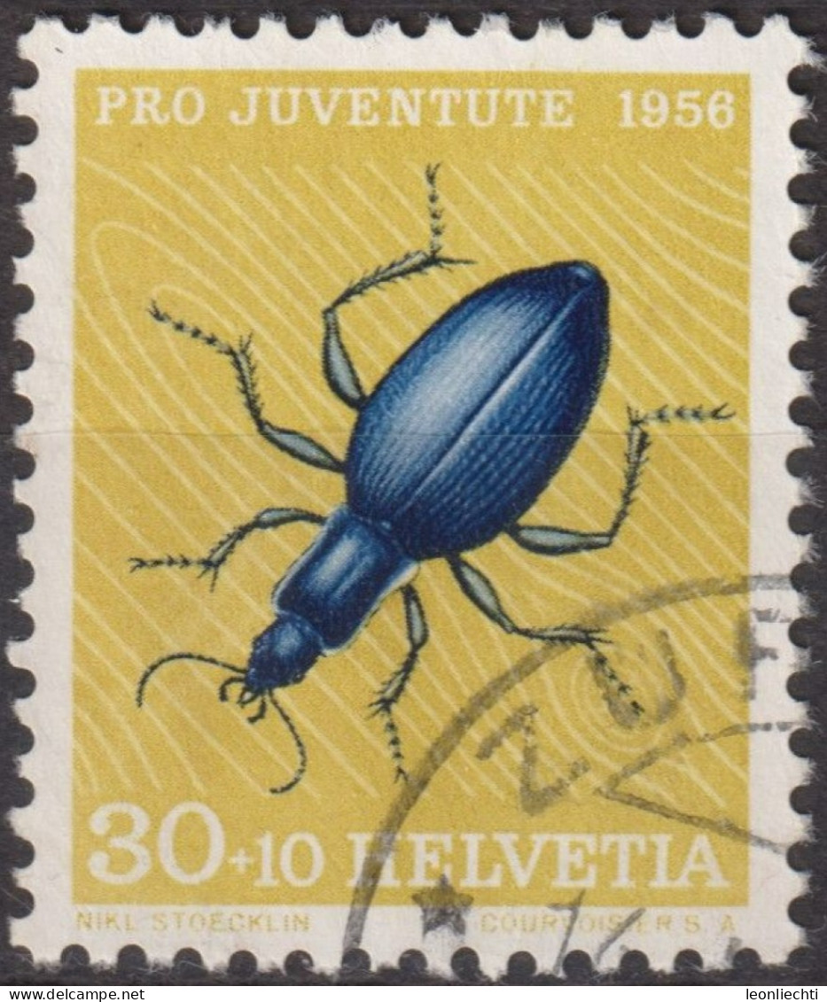 1956 Schweiz Pro Juventute ° Zum:CH J166,Yt:CH 584, Mi:CH 635, Blauer Laufkäfer, Insekten - Used Stamps