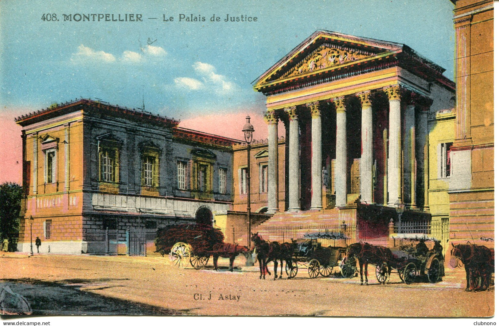 CPA - MONTPELLIER - PALAIS DE JUSTICE (COLORISE) - Montpellier