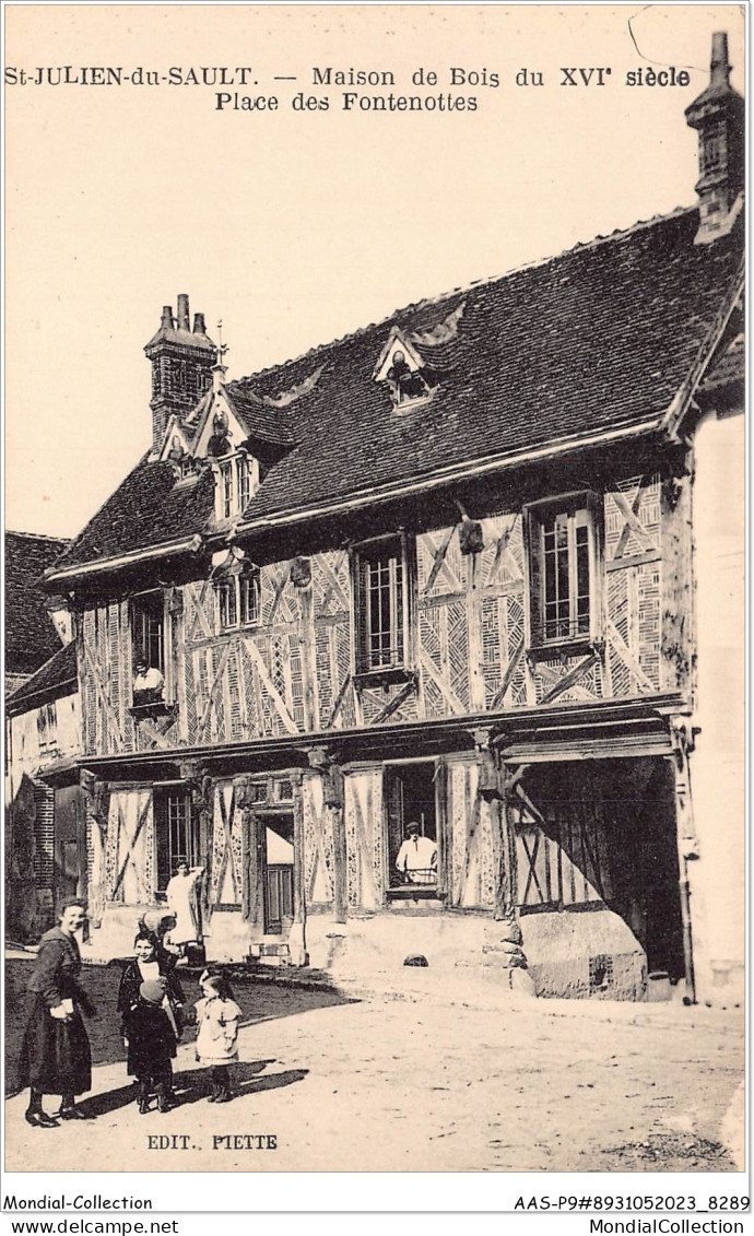 AASP9-0778 - SAINT-JULIEN-DU-SAULT - Maison De Bois Du XVIe Siecle - Place Des Fontenottes - Saint Julien Du Sault