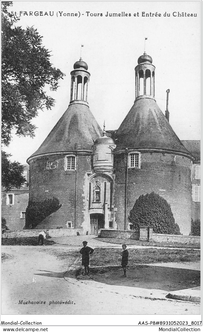 AASP8-0733 - SAINT-FARGEAU - Tours Jumelles Et Entrée Du Chateau - Saint Fargeau