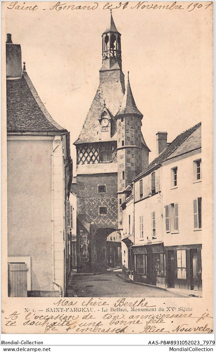 AASP8-0714 - SAINT-FARGEAU - Le Beffroi - Monument Du XVe Siecle - Saint Fargeau