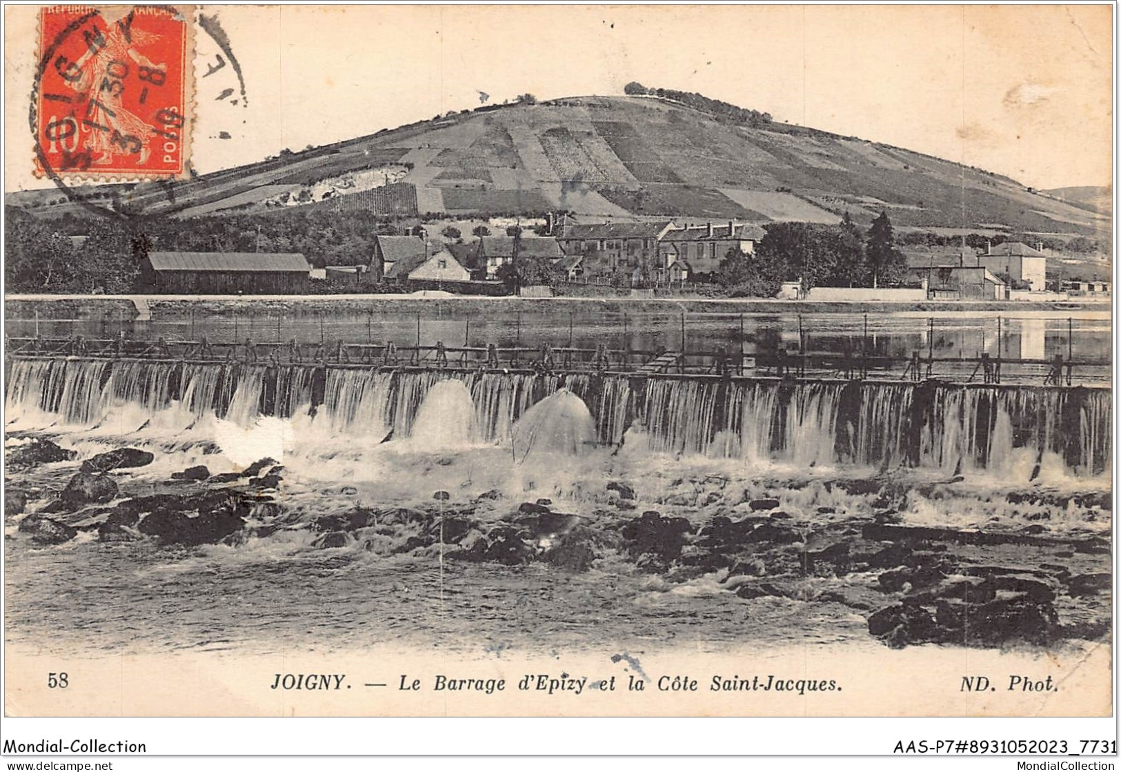 AASP7-0590 - JOIGNY  - Le Barrage D'epizy Et La Cote Saint-jacques - Joigny