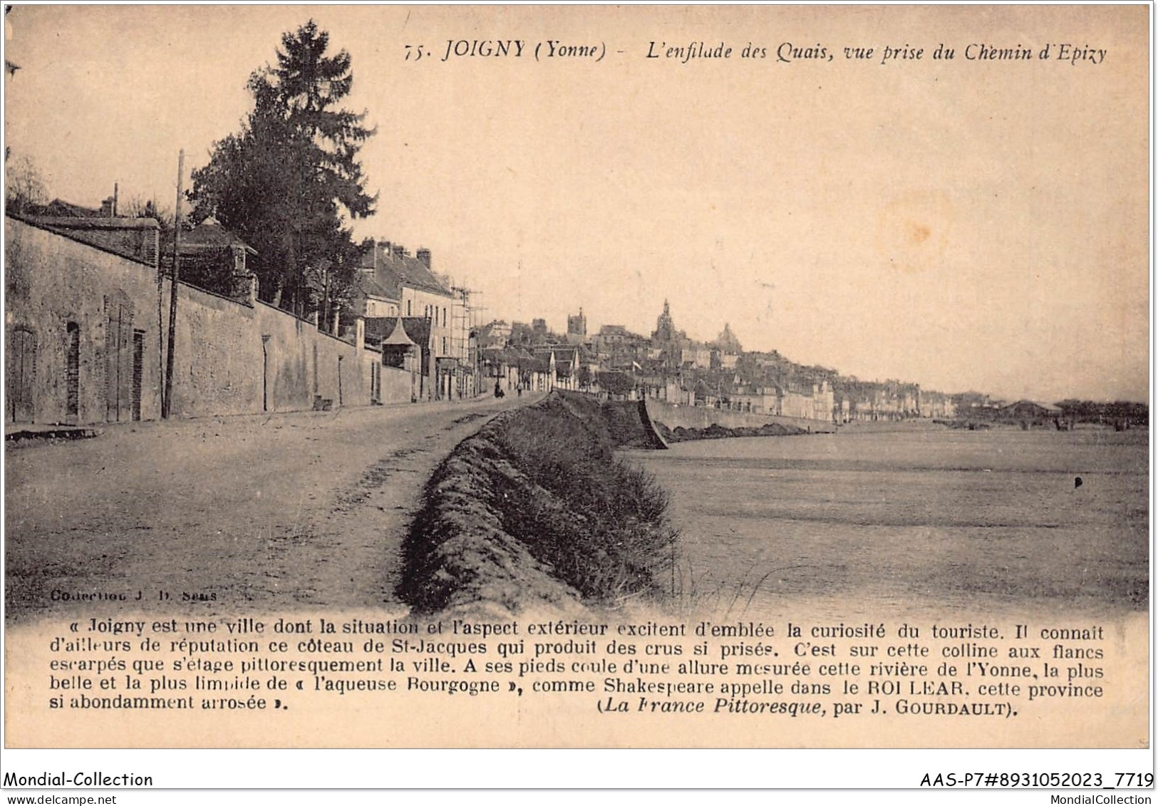 AASP7-0584 - JOIGNY  - L'enfilade Des Quais - Rue Prise Du Chemin D'epizy - Joigny