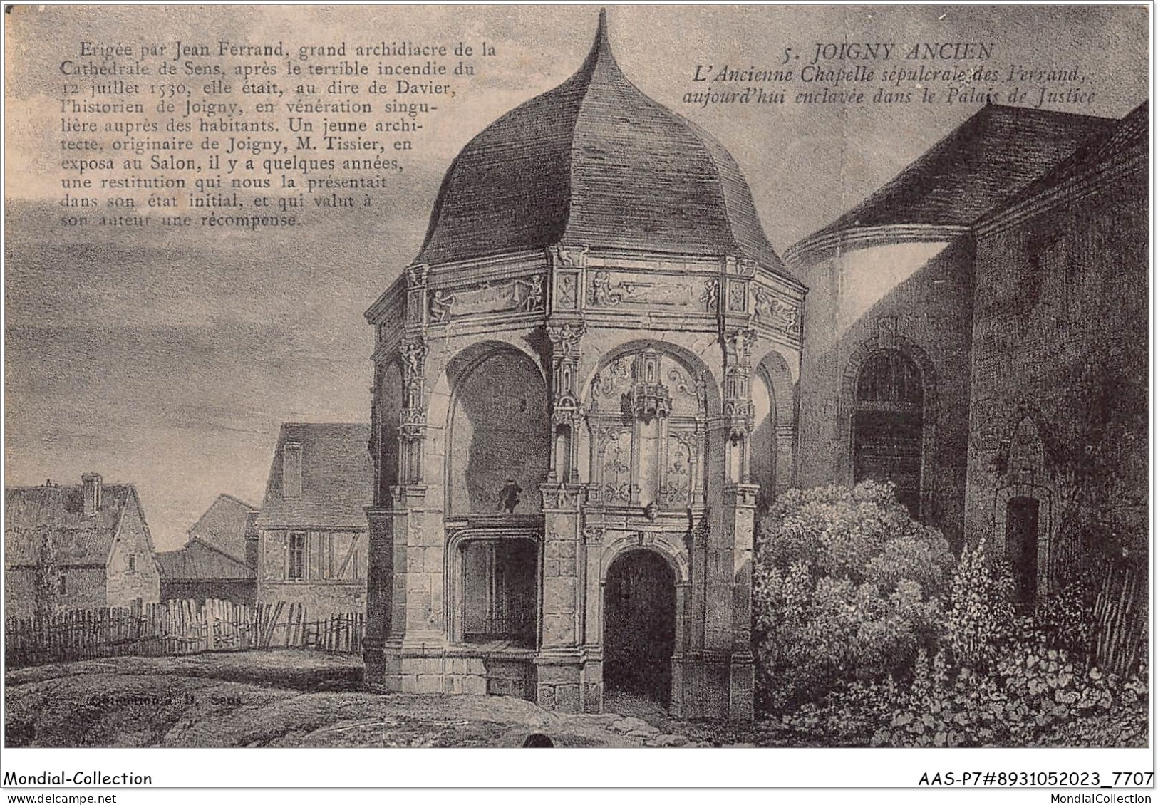 AASP7-0578 - JOIGNY Ancien - L'ancienne Chapelle Sepulcrate Des Perrands - Joigny