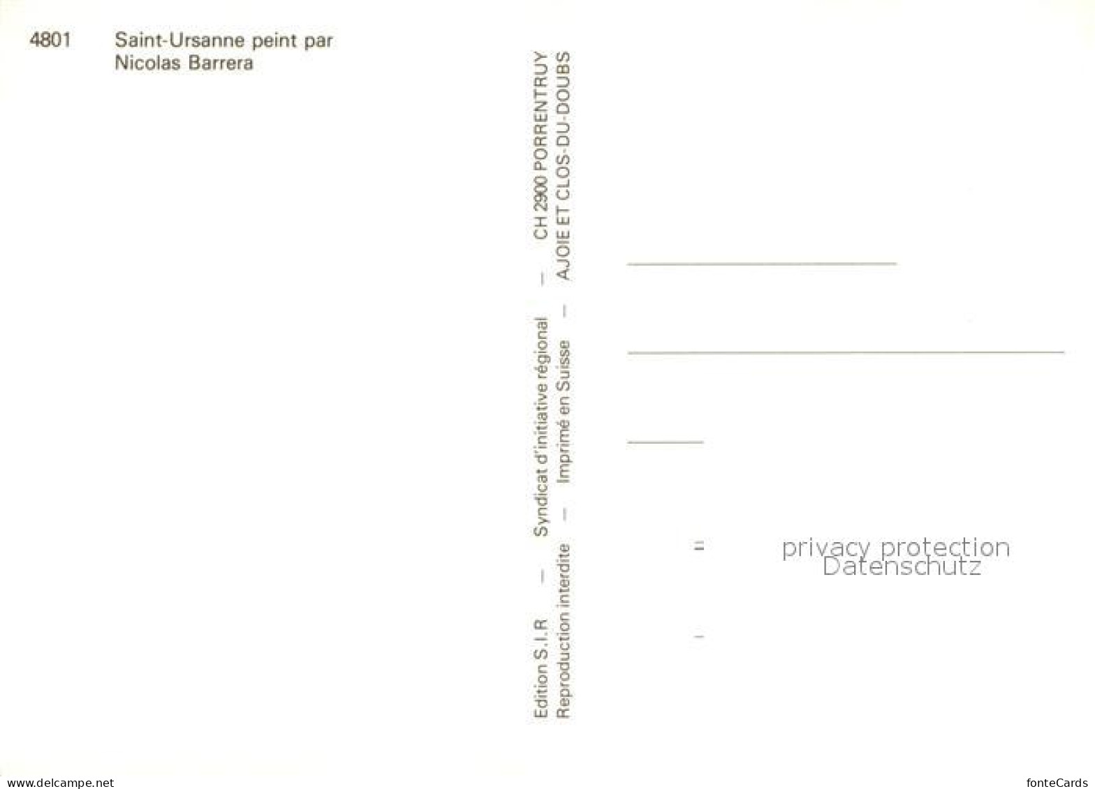 13627261 Saint Ursanne Peint Par Nicolas Barrera K?nstlerkarte Saint Ursanne - Otros & Sin Clasificación