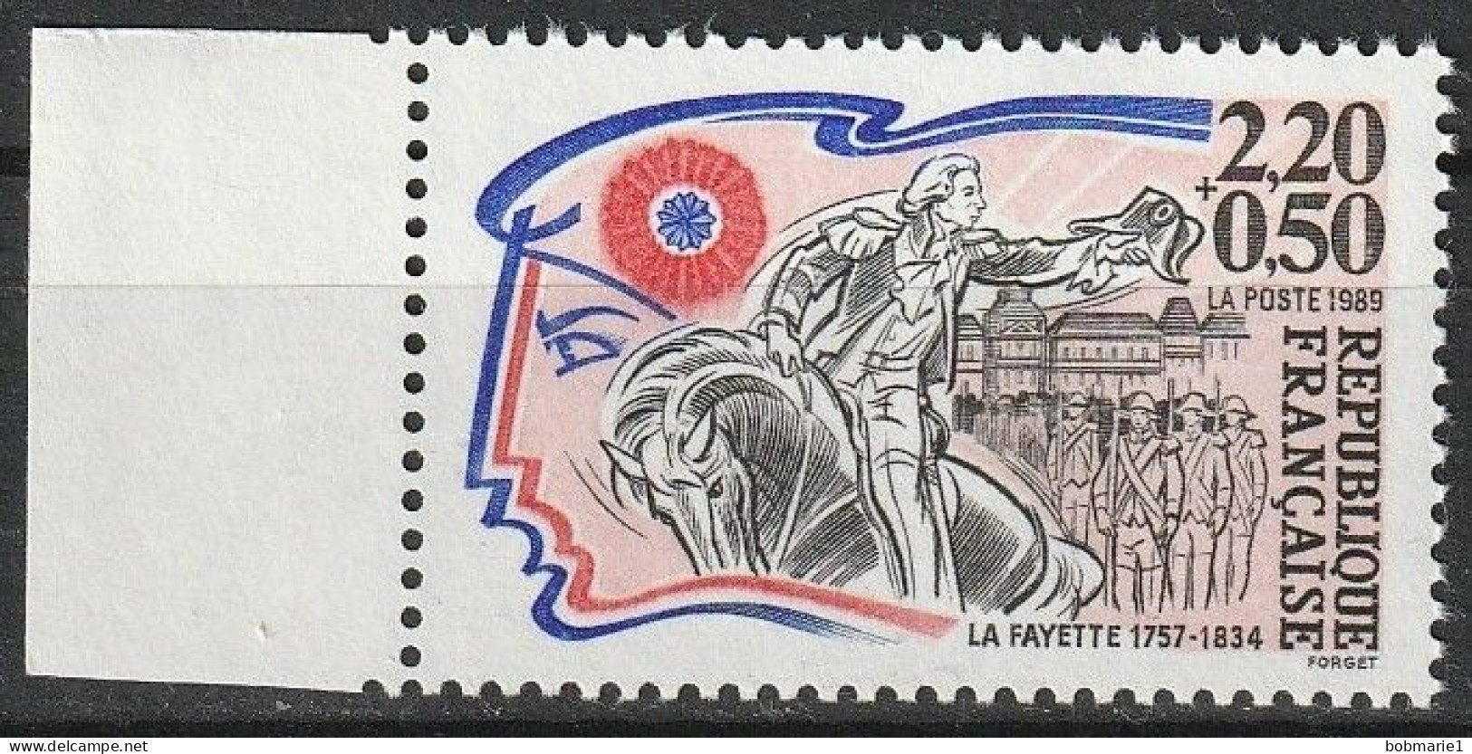 Personnages Célèbres, La Révolution Française. La Fayette 1989 Timbre Neuf** Avec Bord De Feuille N° 2567 - Unused Stamps