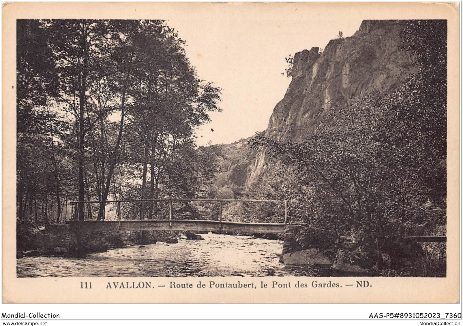 AASP5-0404 - AVALLON -  Route De PONTAUBERT - Le Pont Des Gardes - Avallon