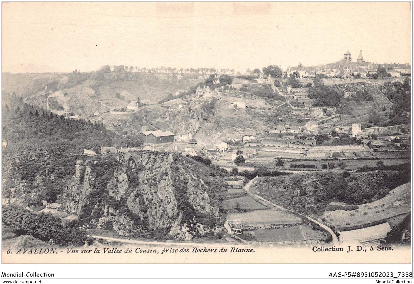 AASP5-0393 - AVALLON - Vue Sur La Vallee Du COUSIN - Prise Des Rochers Du Riaune - Avallon