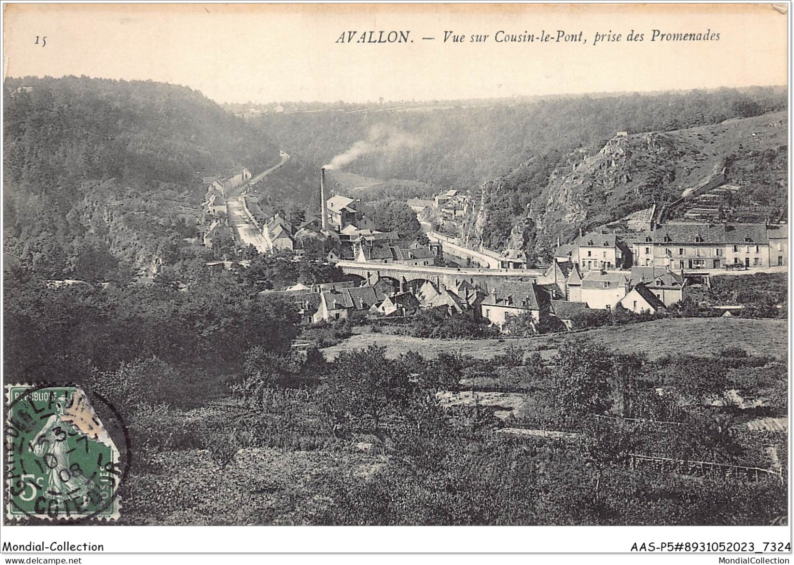 AASP5-0386 - AVALLON - Vue Sur Cousin-le-pont - Prise Des Promenades - Avallon