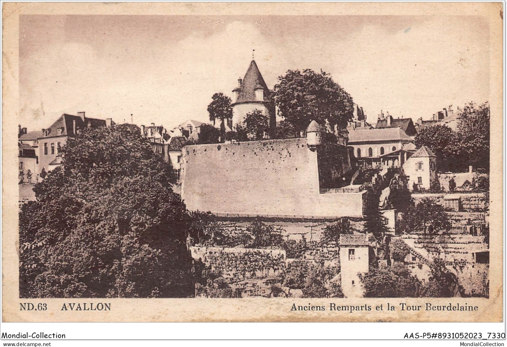 AASP5-0389 - AVALLON - Ancien Remparts Et La Tour Beurdelaine - Avallon