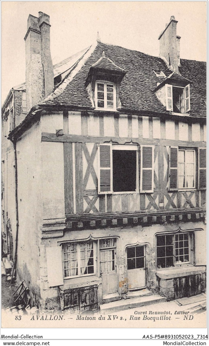 AASP5-0381 - AVALLON - Maison Du XV S - Rue Bocquillot - Avallon