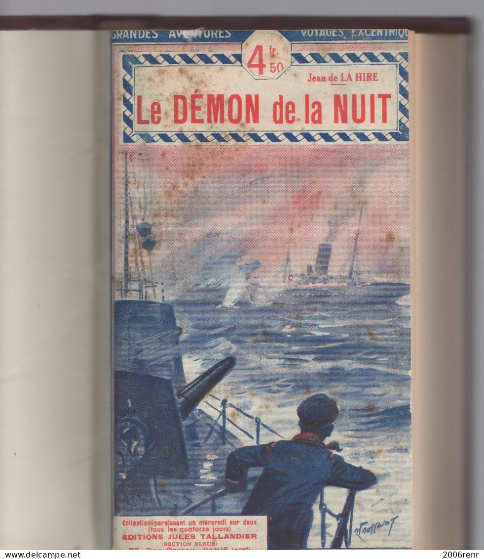 Le Démon De La Nuit De Jean De La Hire EO. Tallandier 1937 Relié Voir Scans - 1901-1940