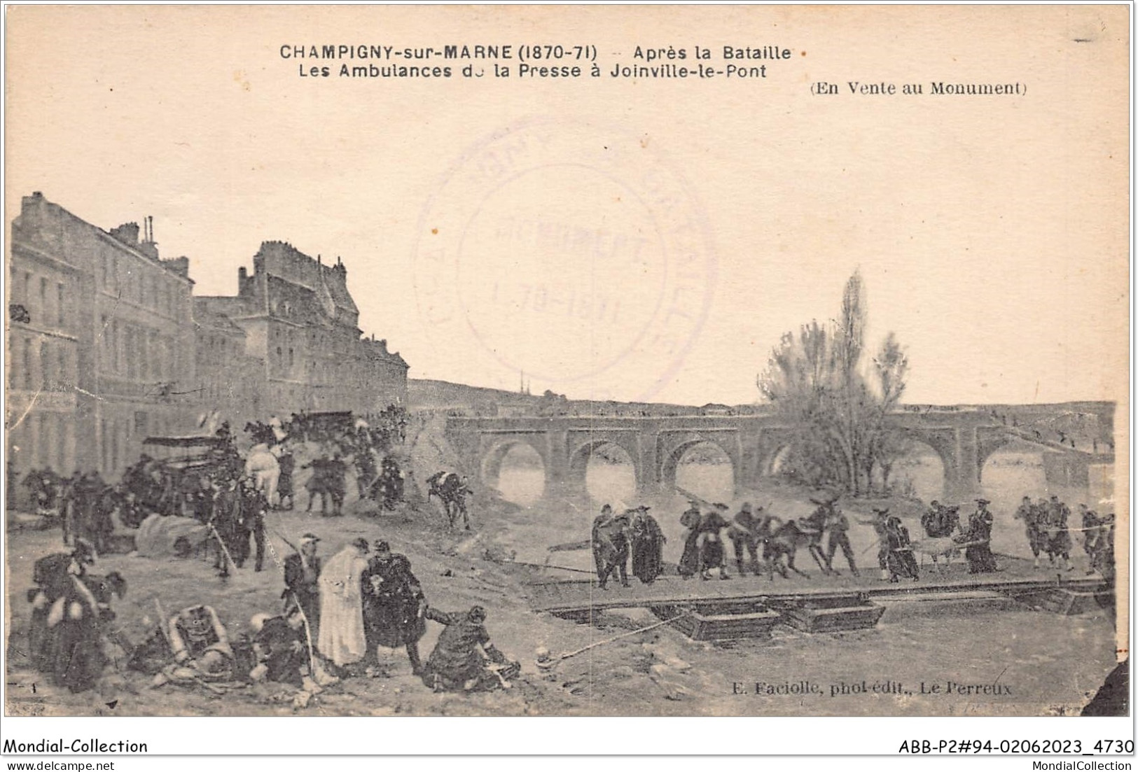 ABBP2-94-0134 - CHAMPIGNY-SUR-MARNE 1870-71 - Apres La Bataille - Ambulances De La Presse A JOINVILLE-LE-PONT - Champigny Sur Marne