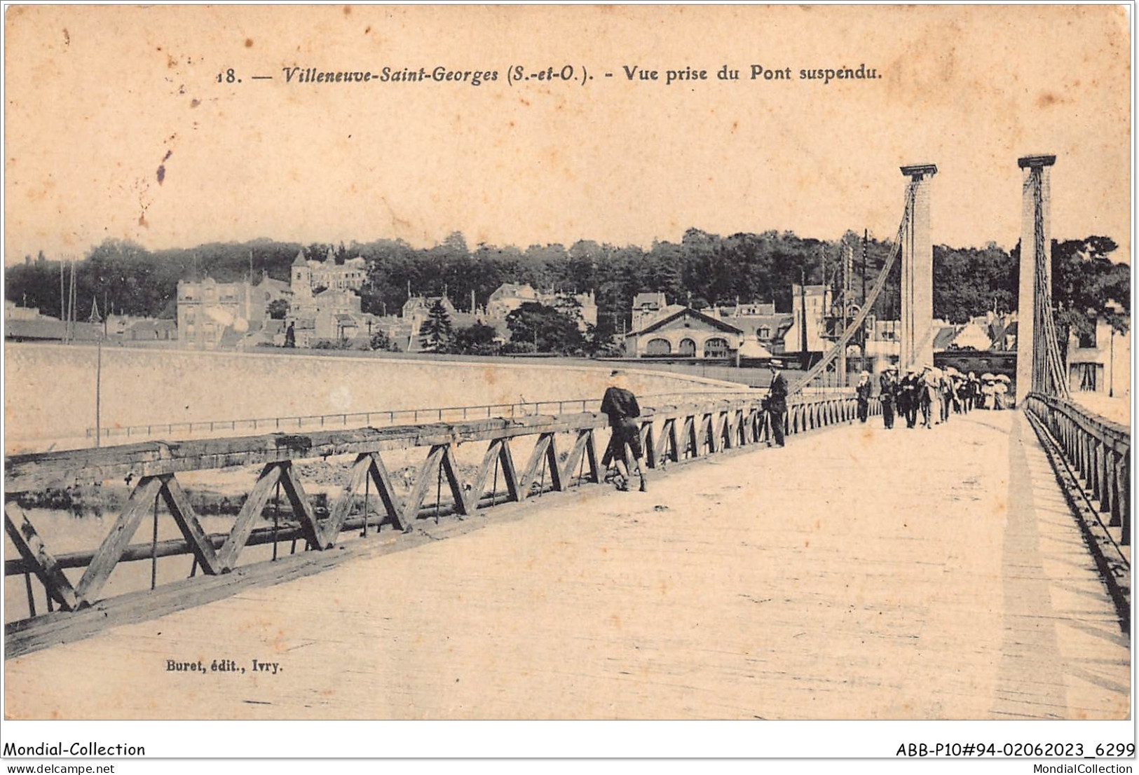 ABBP10-94-0918 - VILLENEUVE-SAINT-GEORGES - Vue Prise Du Pont Suspendu - Villeneuve Saint Georges