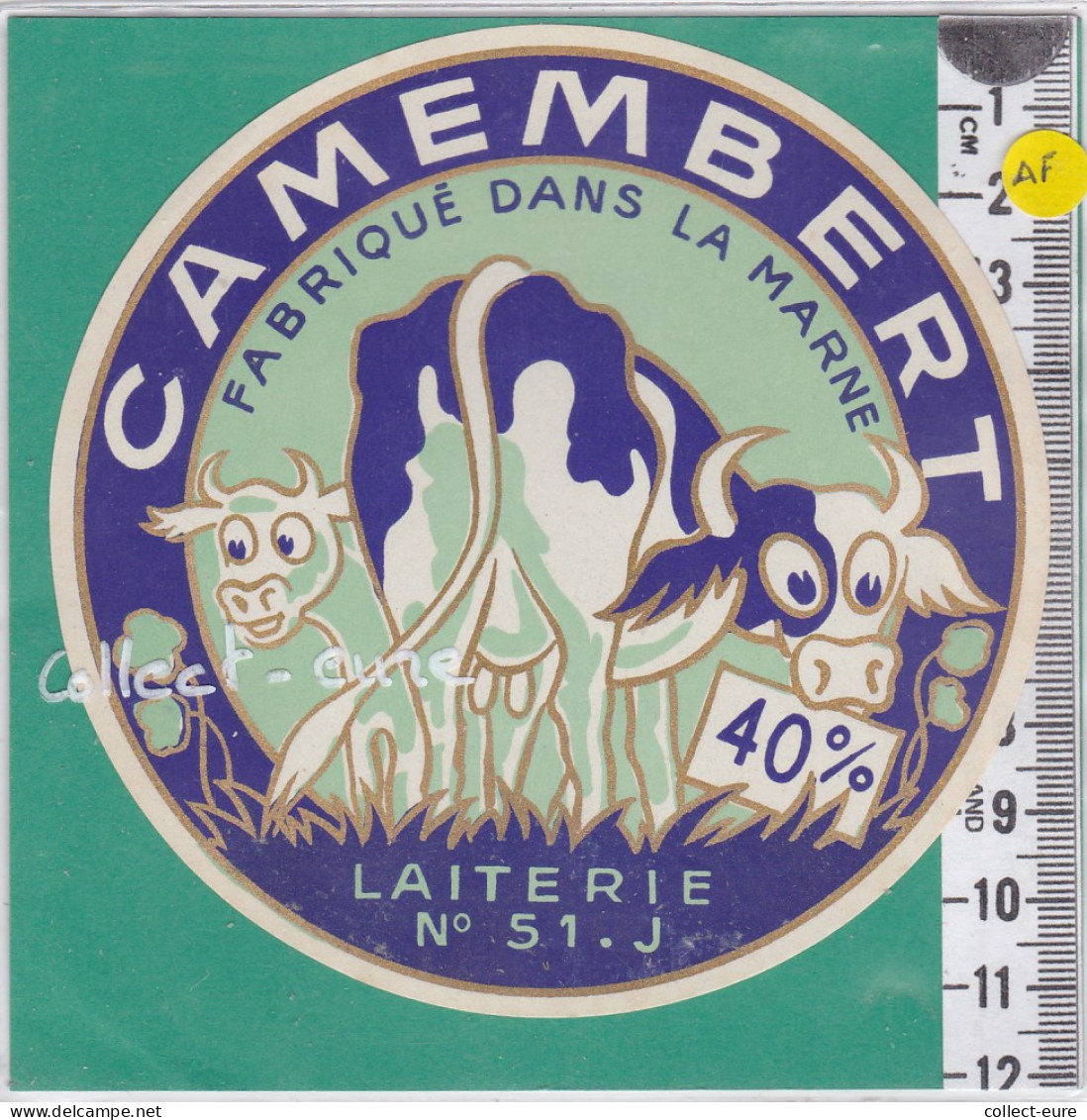 C1187 FROMAGE  CAMEMBERT  SAINT JEAN SUR MOIVRE MARNE 40 %  - Fromage