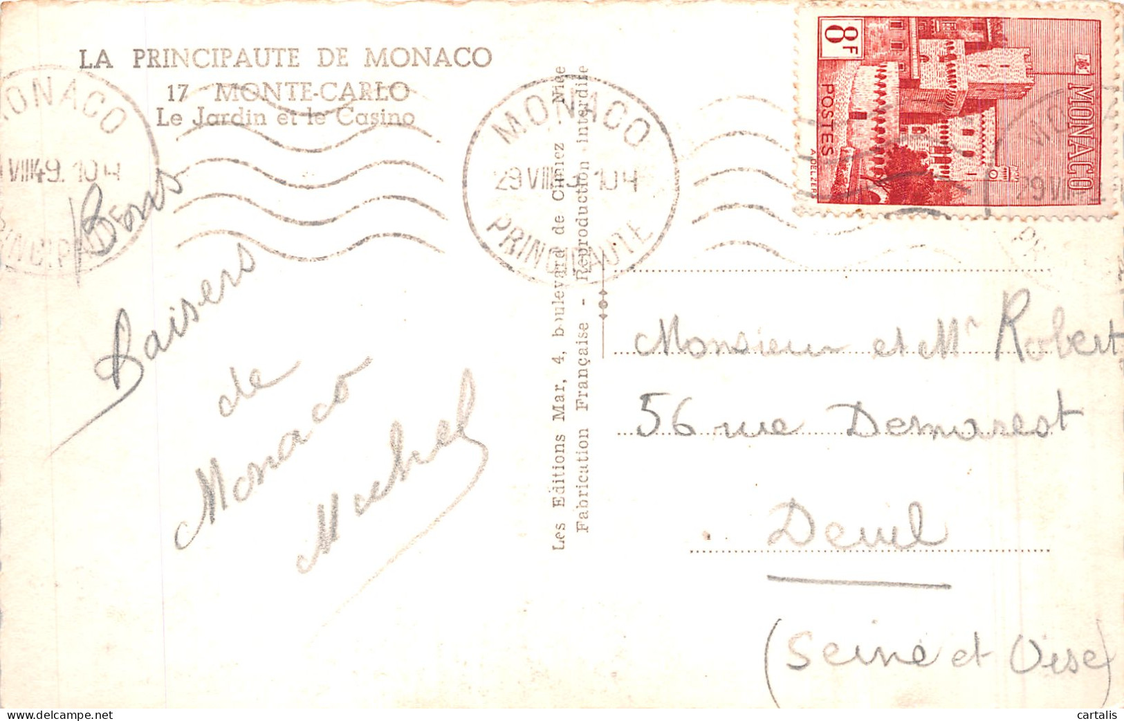 98-MONACO-N° 4409-E/0219 - Sonstige & Ohne Zuordnung