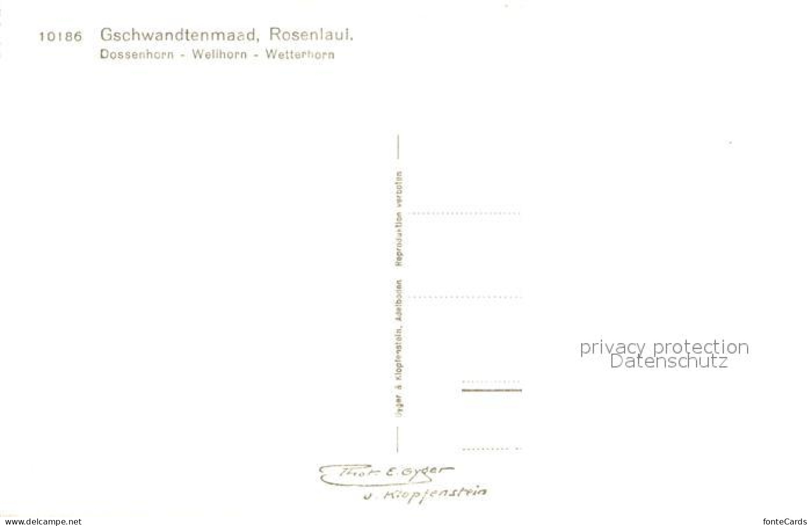 13626241 Rosenlaui BE Gschwandtenmaad Dossenhorn Welihorn Wetterhorn Rosenlaui B - Autres & Non Classés