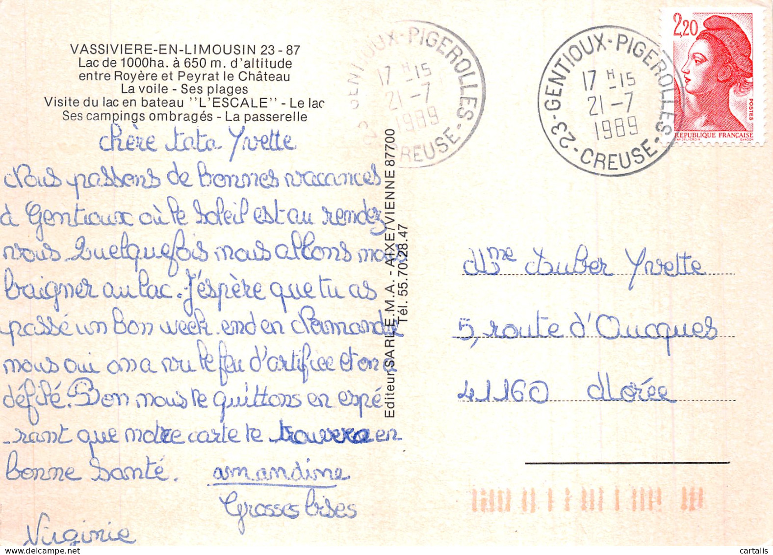 87-VASSIVIERE EN LIMOUSIN-N° 4410-D/0109 - Autres & Non Classés