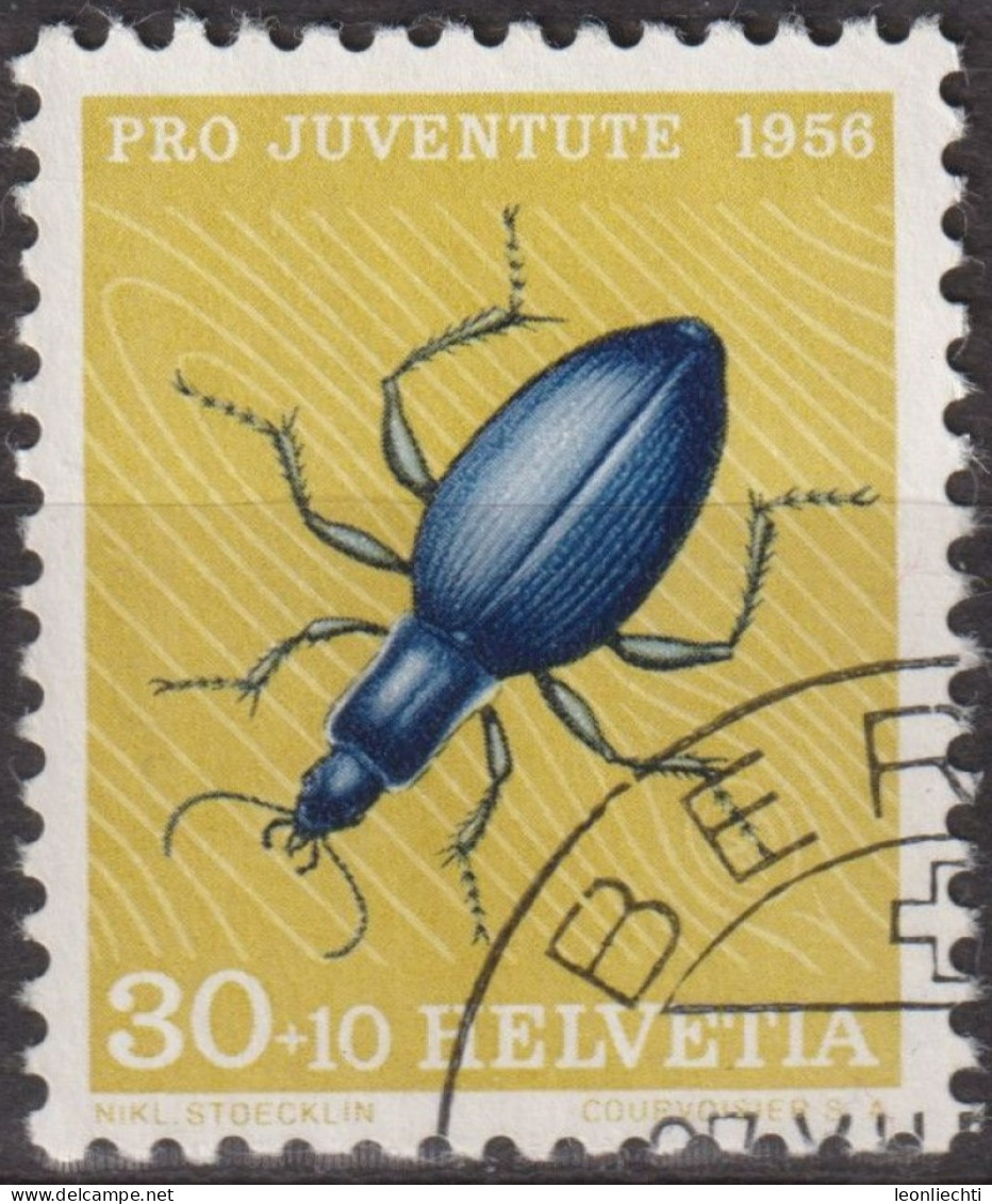 1956 Schweiz Pro Juventute ° Zum:CH J166,Yt:CH 584, Mi:CH 635, Blauer Laufkäfer, Insekten - Used Stamps