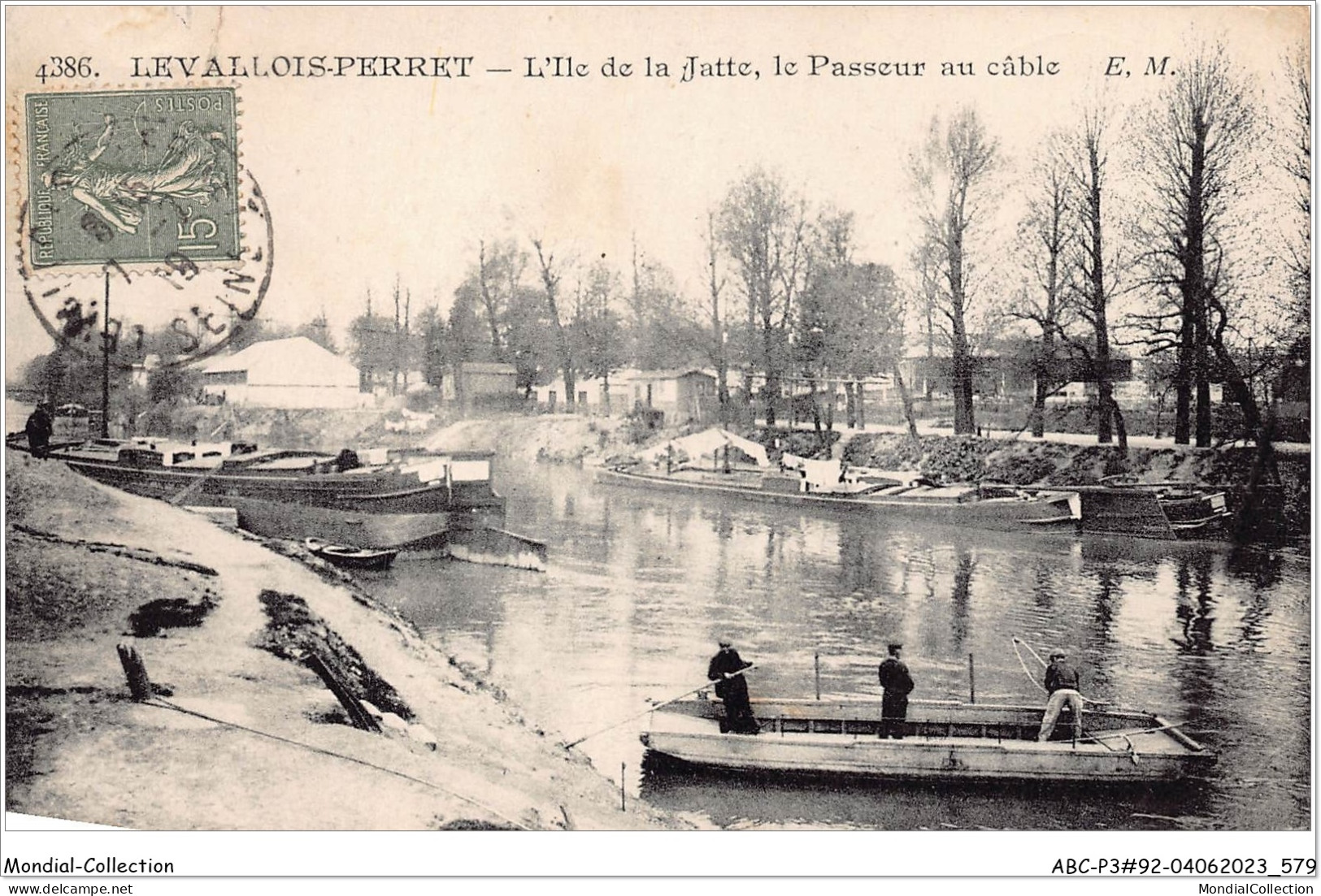 ABCP3-92-0266 - LEVALLOIS-PERRET - L'Ile De La Jatte - Le Passeur Au Câble - Levallois Perret