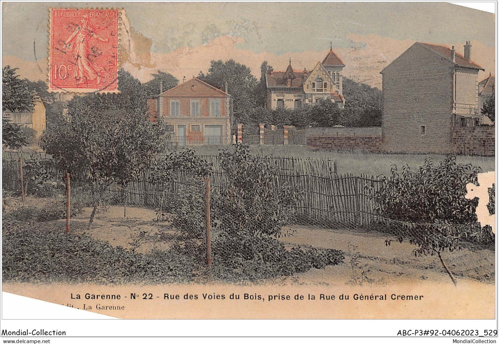 ABCP3-92-0241 - LA GARENNE - Rue Des Voies Du Bois - Prise De La Rue Du Général Cremer - Colombes