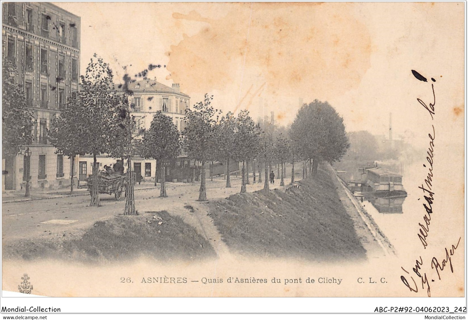ABCP2-92-0122 - ASNIERES - Quais D'ASNIERES Du Pont De Clichy - Asnieres Sur Seine