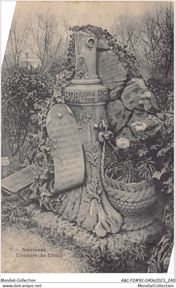 ABCP2-92-0121 - ASNIERES - Cimetière Des Chiens - Asnieres Sur Seine