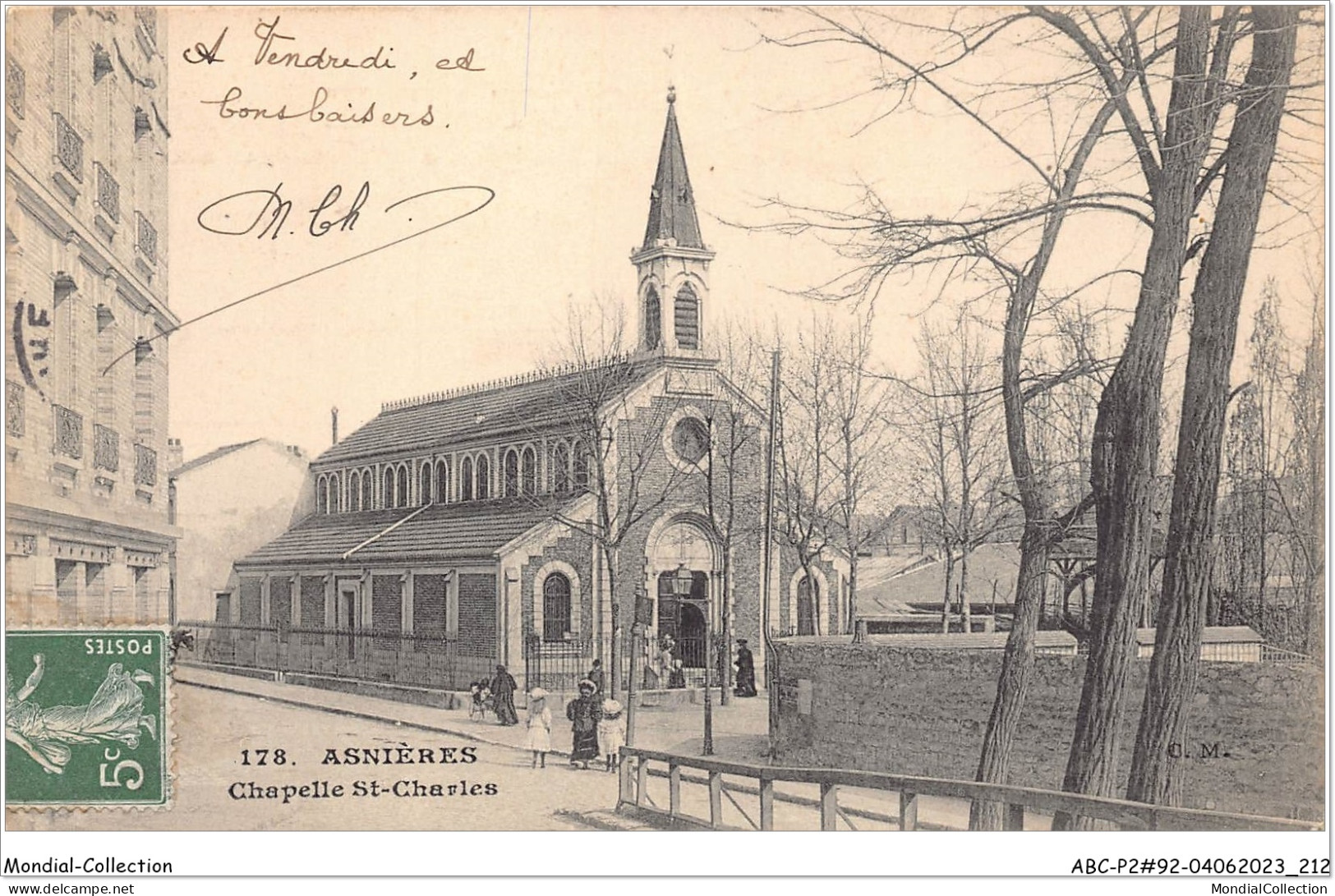 ABCP2-92-0107 - ASNIERES - Chapelle Saint-charles - Asnieres Sur Seine